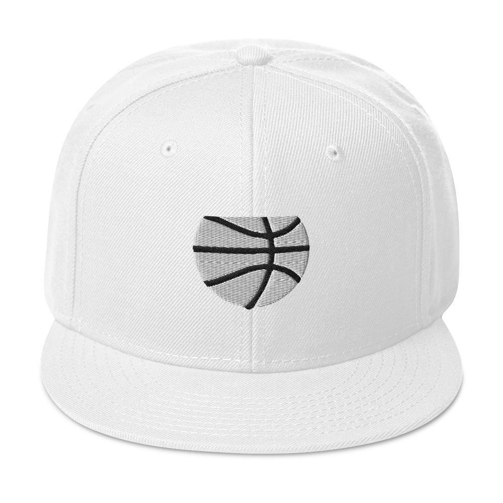 Simple White & Orange Basketball Hat