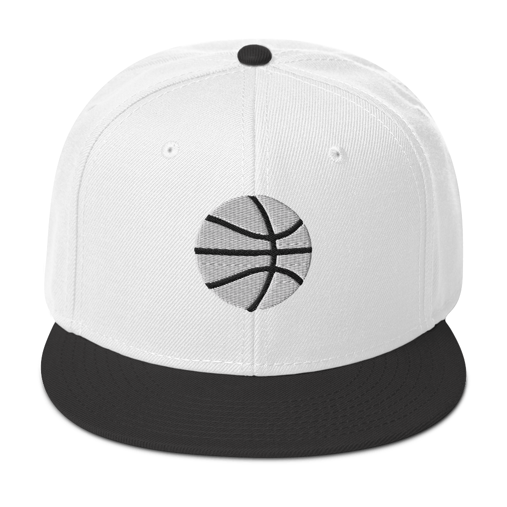 Simple White & Orange Basketball Hat