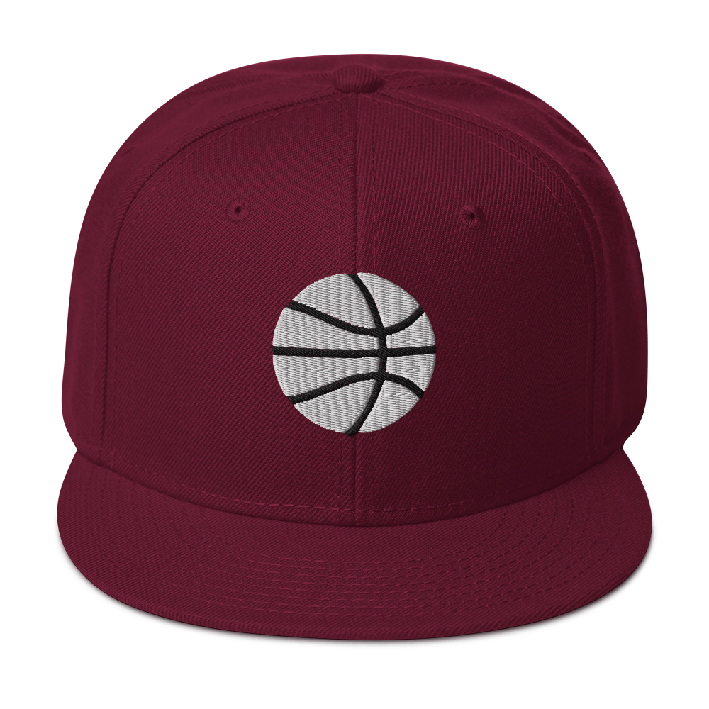 Simple White & Orange Basketball Hat