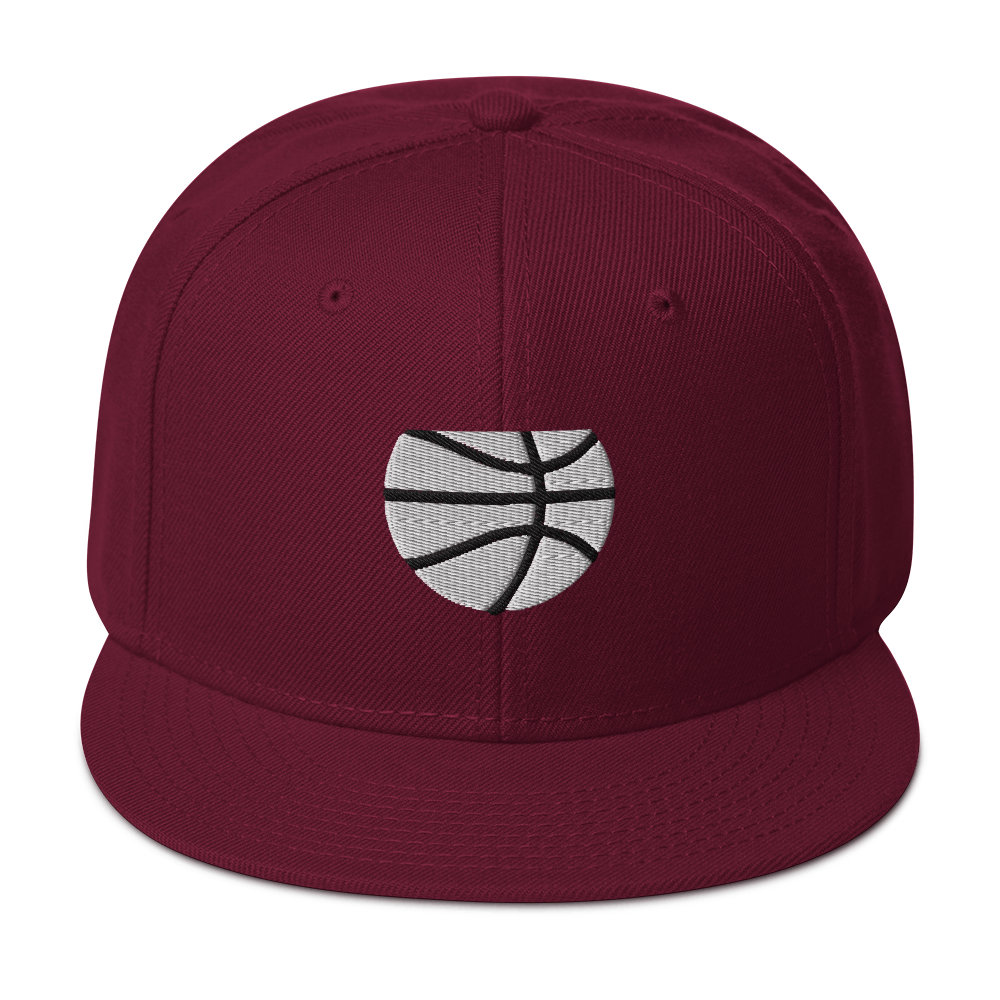 Simple White & Orange Basketball Hat