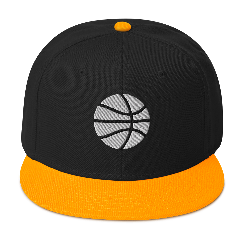 Simple White & Orange Basketball Hat