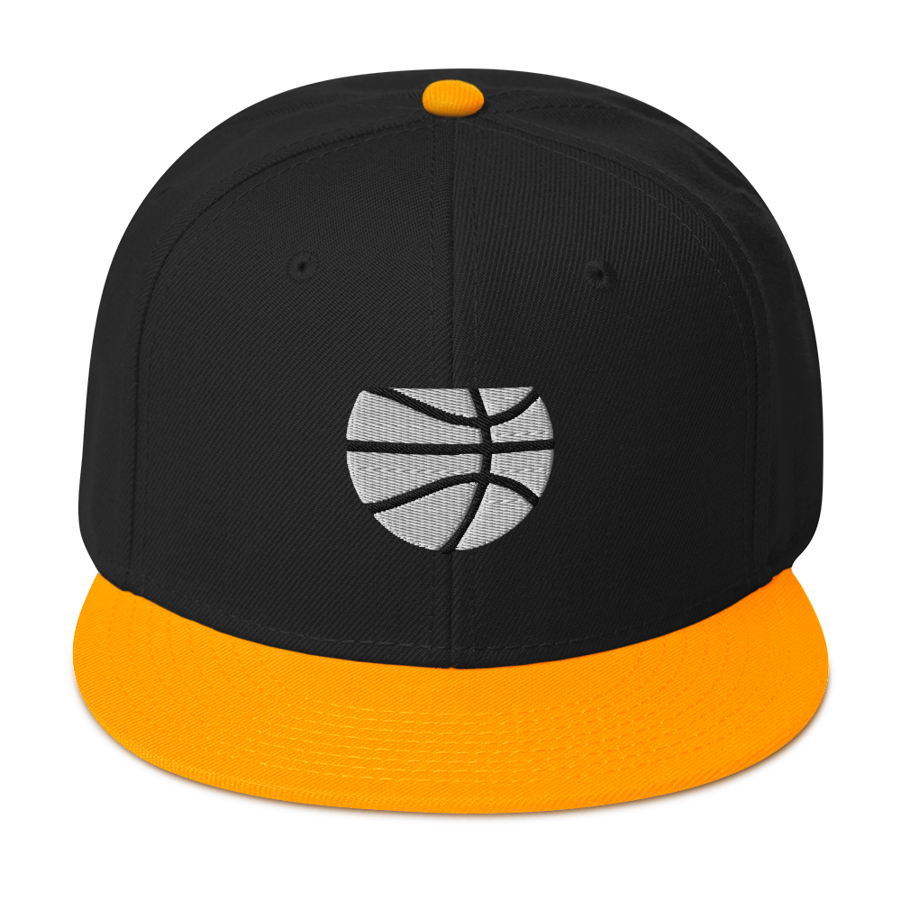 Simple White & Orange Basketball Hat