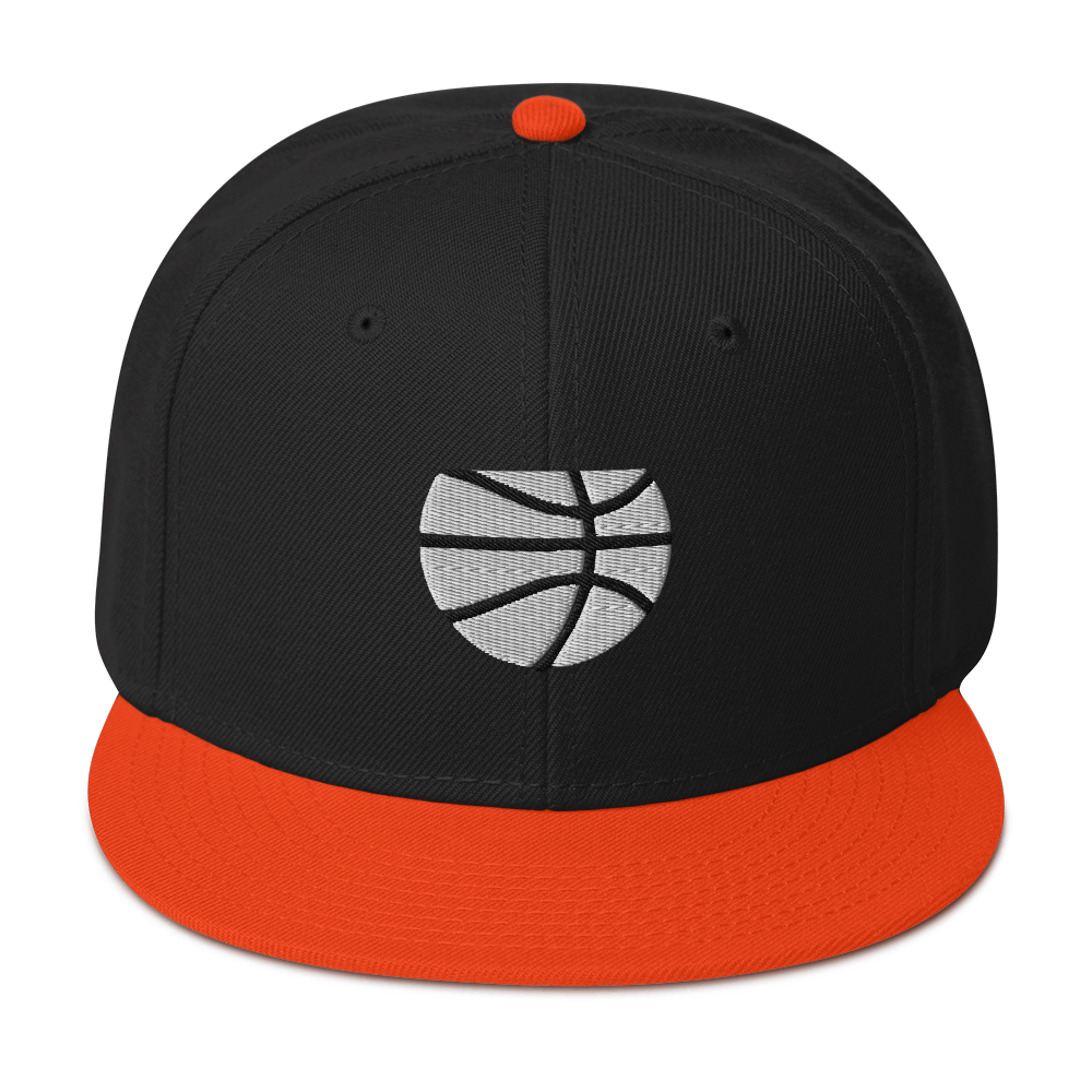 Simple White & Orange Basketball Hat